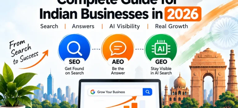 SEO, AEO and GEO complete guide for Indian businesses in 2026