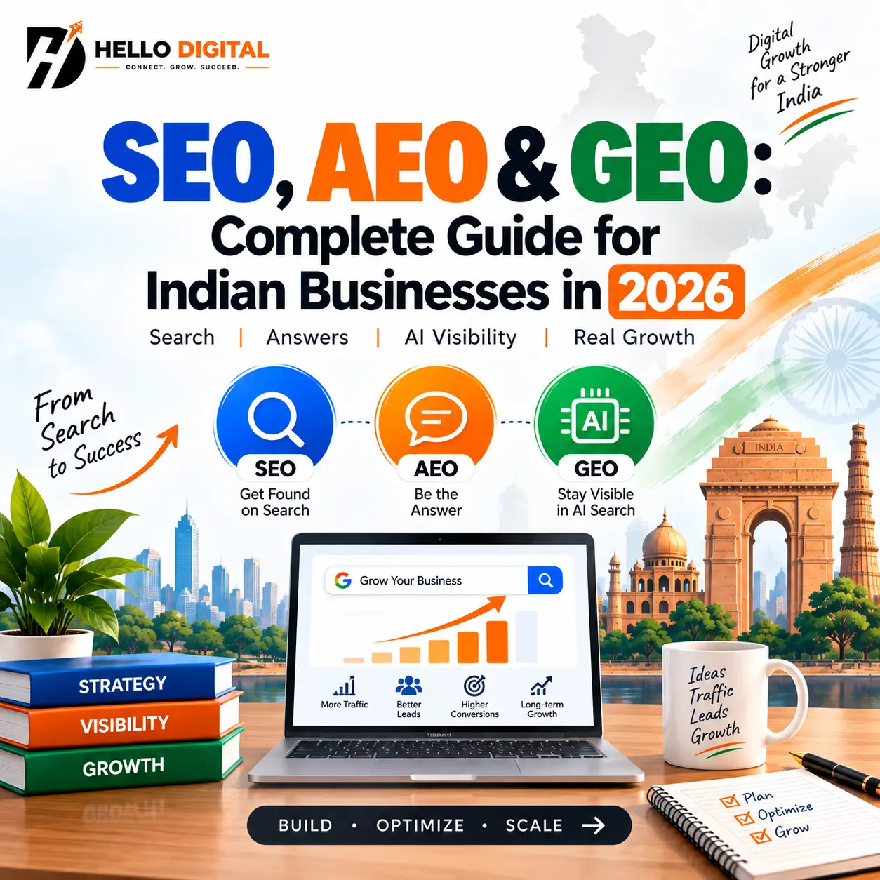 SEO, AEO and GEO complete guide for Indian businesses in 2026 Hello Digital